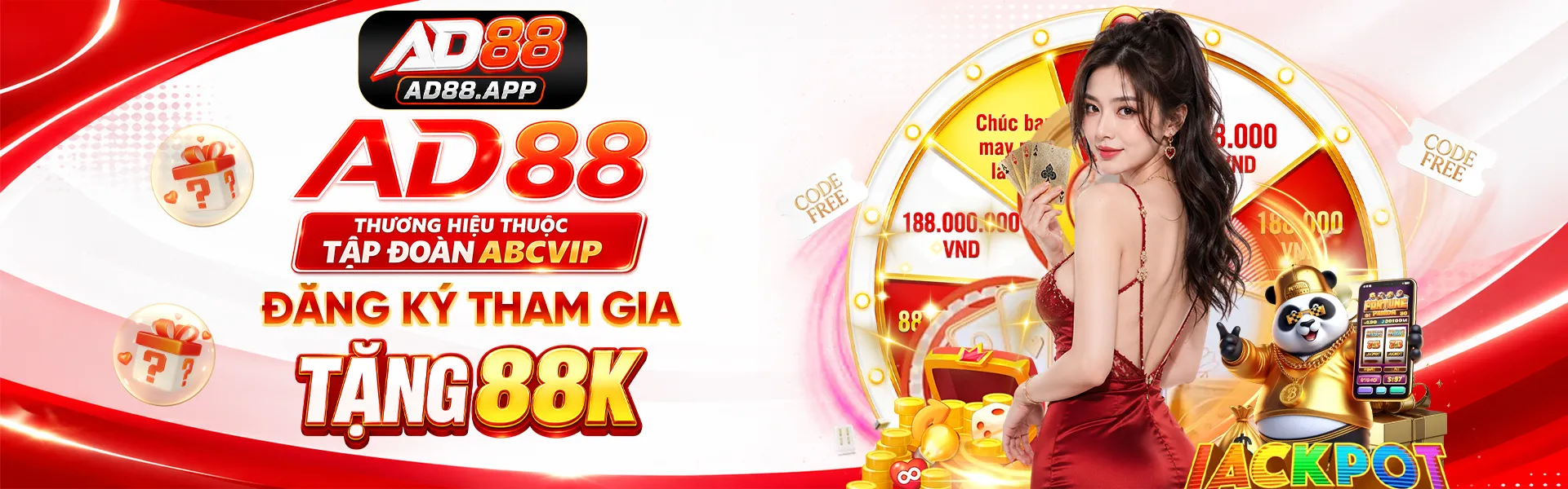 AD88 đăng ký tham gia tặng 88K